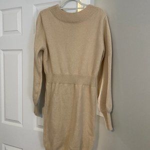 Beige Sweater Dress